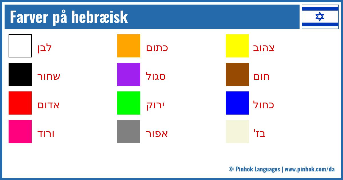 Farver på hebræisk