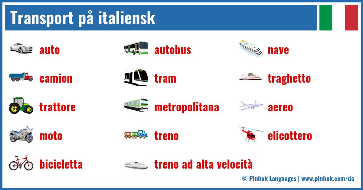 Transport på italiensk