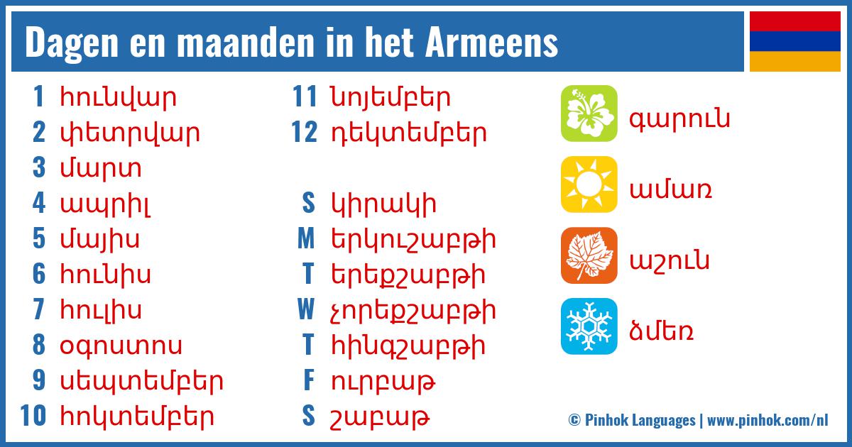 Dagen en maanden in het Armeens