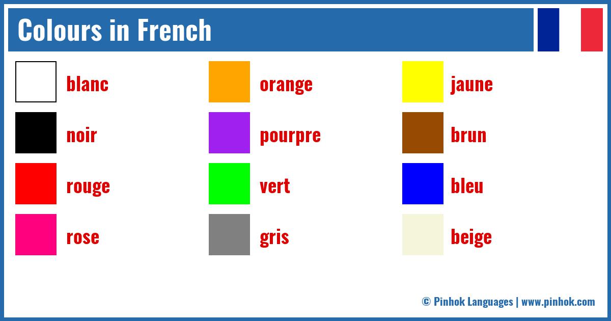 Colours in French