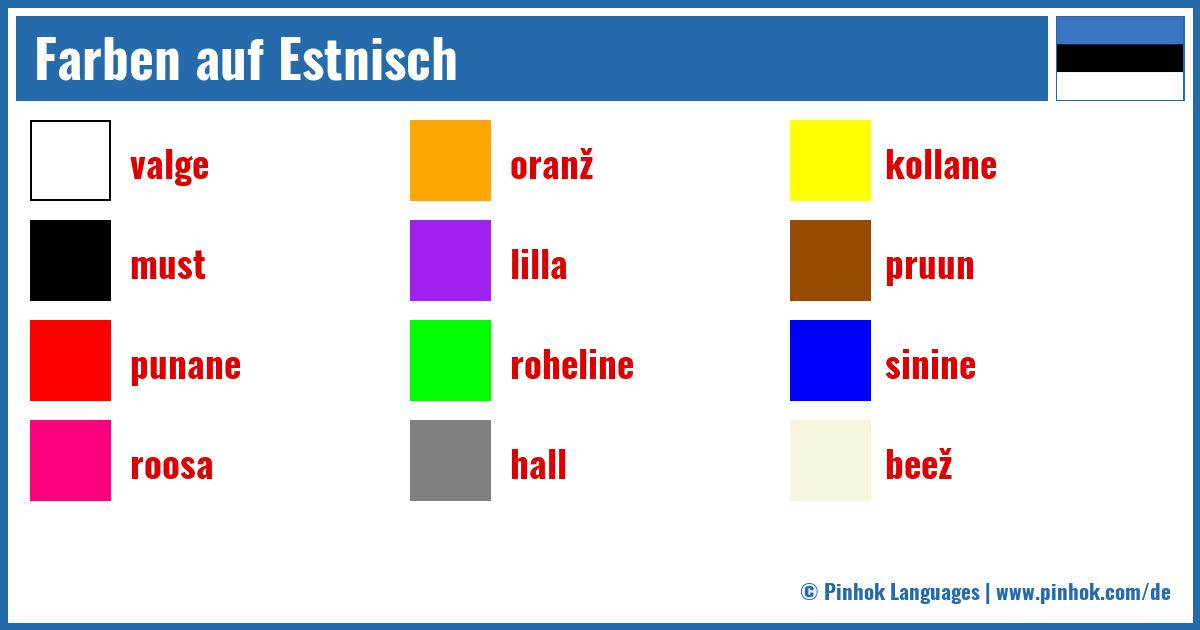 Farben auf Estnisch