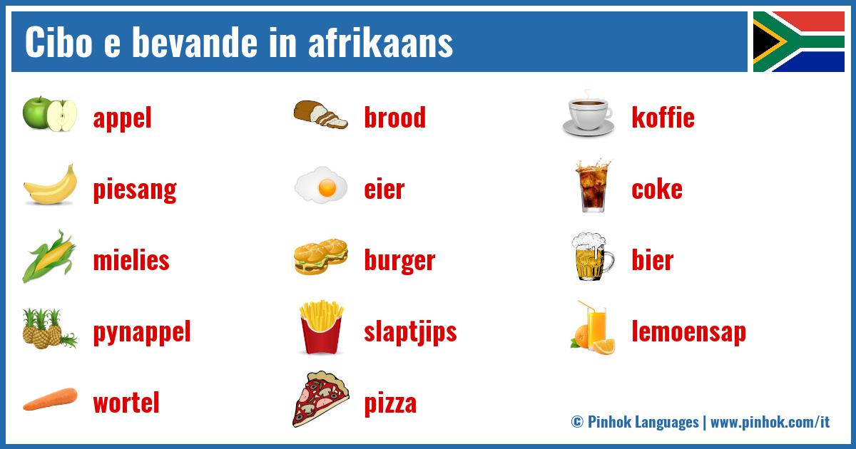 Cibo e bevande in afrikaans