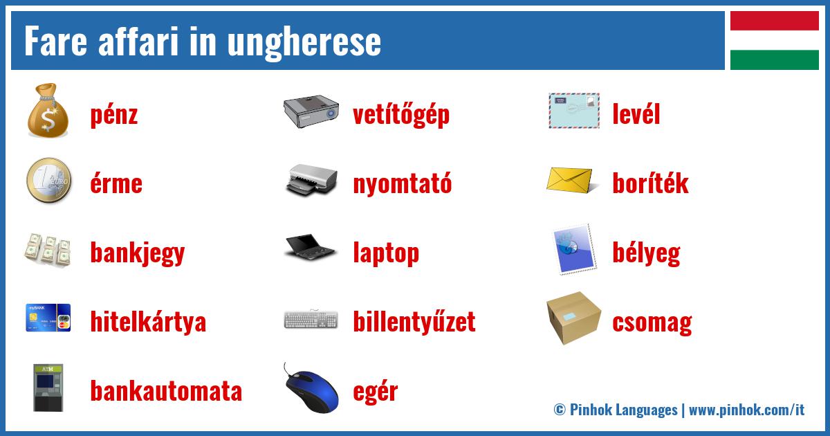 Fare affari in ungherese