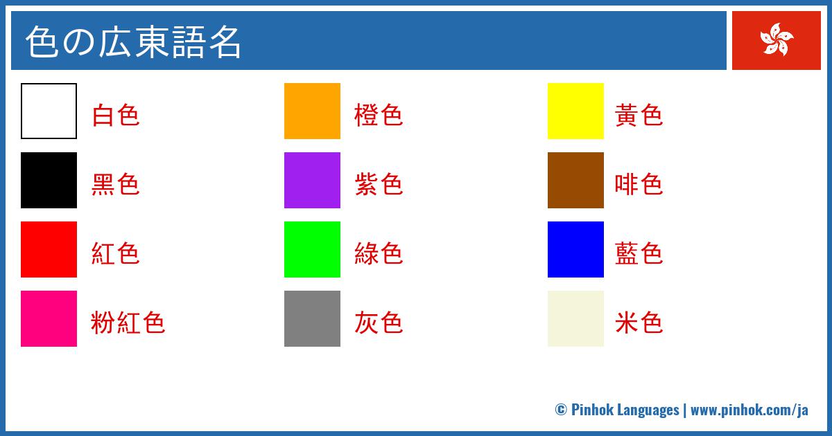 色の広東語名