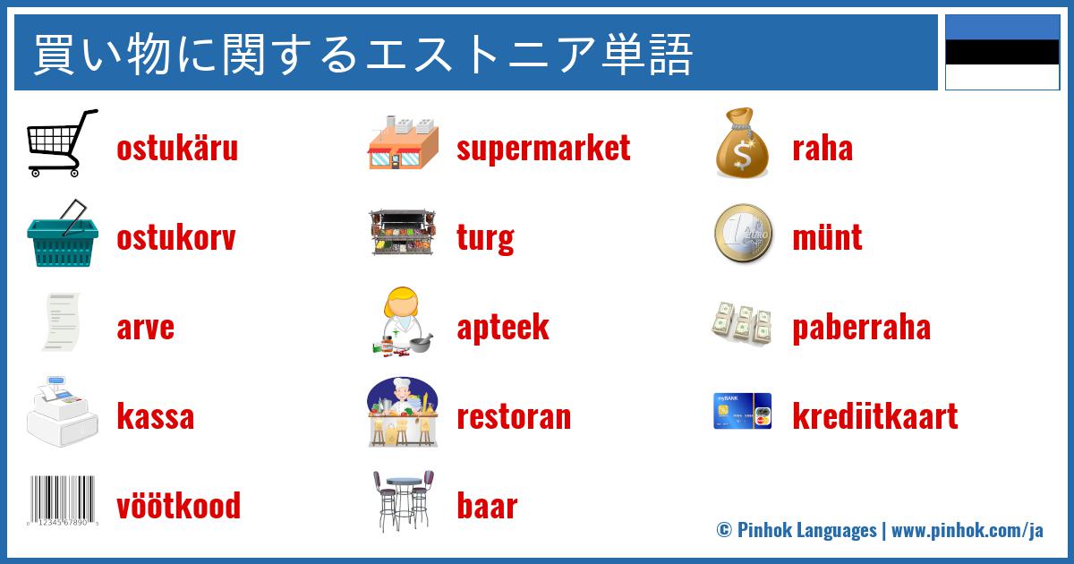 買い物に関するエストニア単語