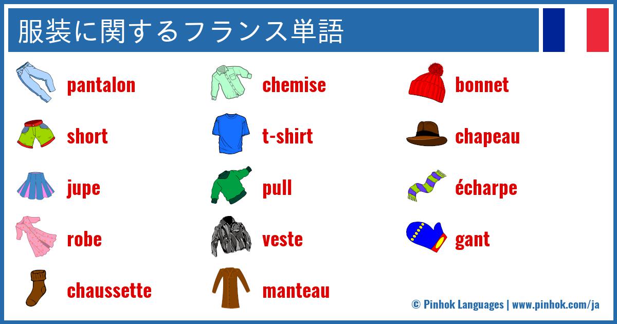 服装に関するフランス単語