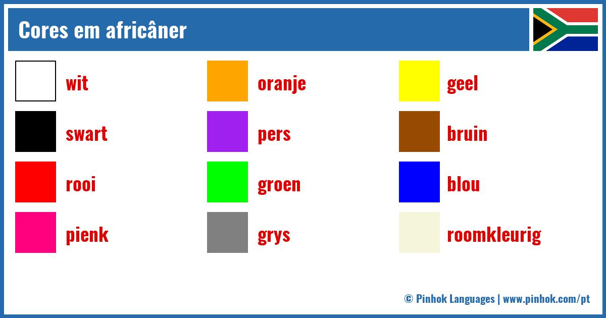 Cores em africâner