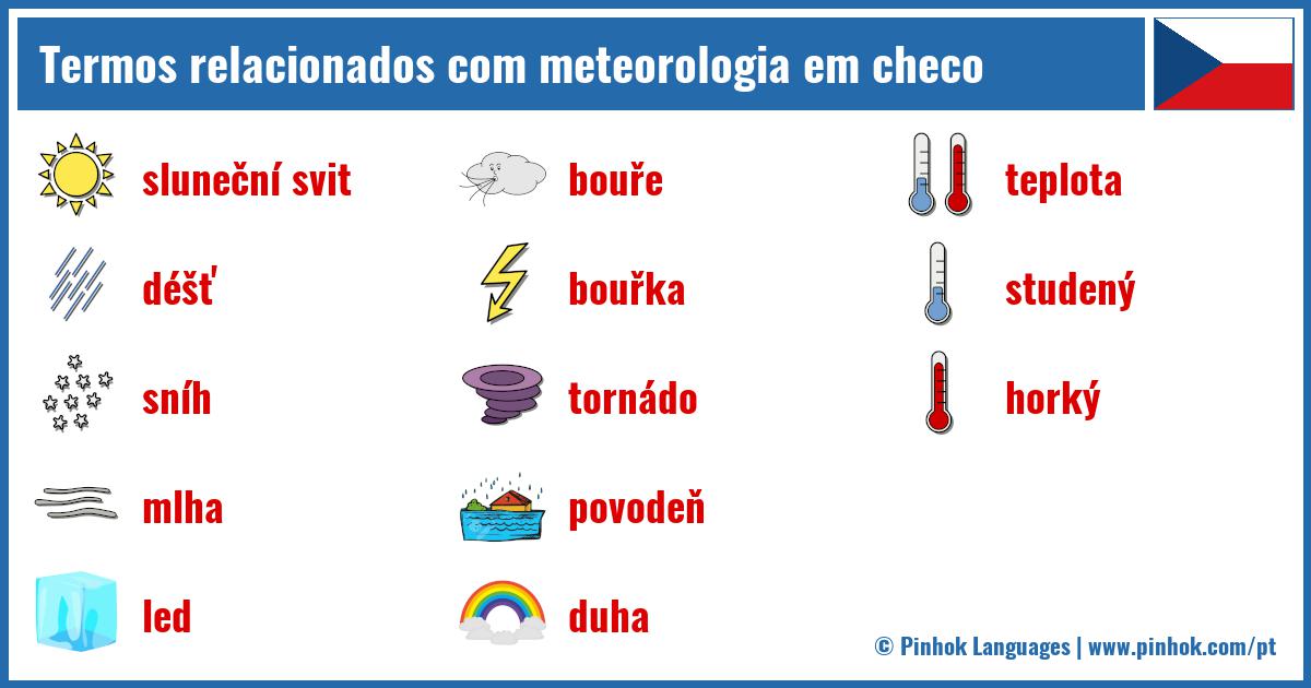 Termos relacionados com meteorologia em checo