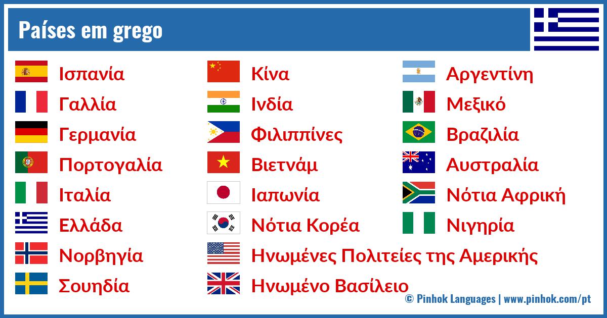 Países em grego