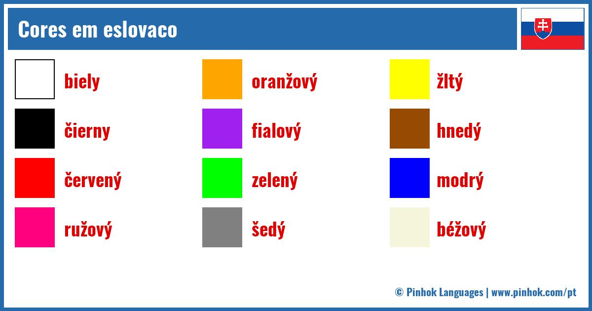 Cores em eslovaco