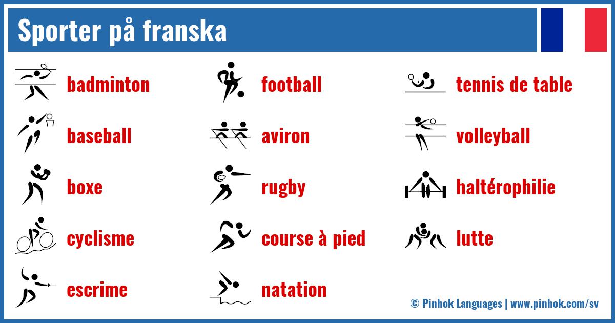 Sporter på franska