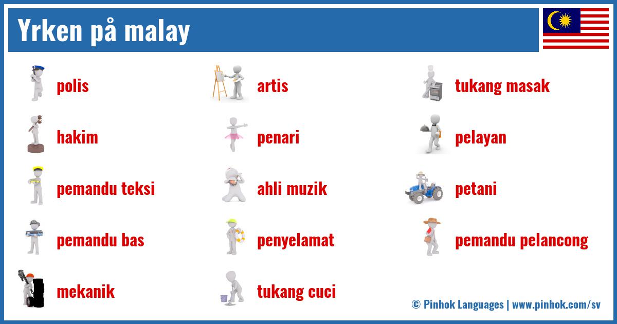 Yrken på malay